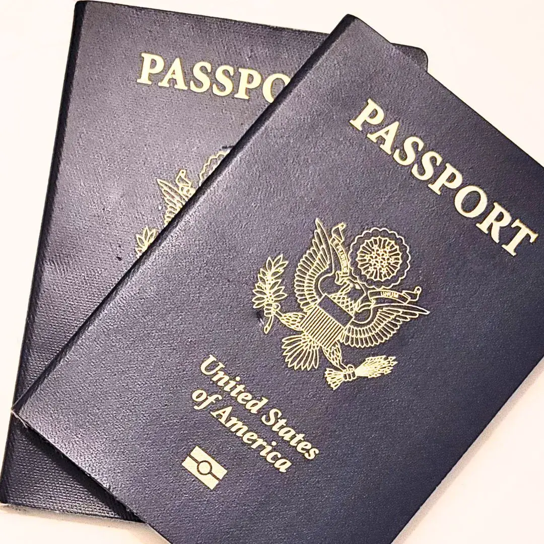 Official United States Passports for travel to Cozumel, Mexico.