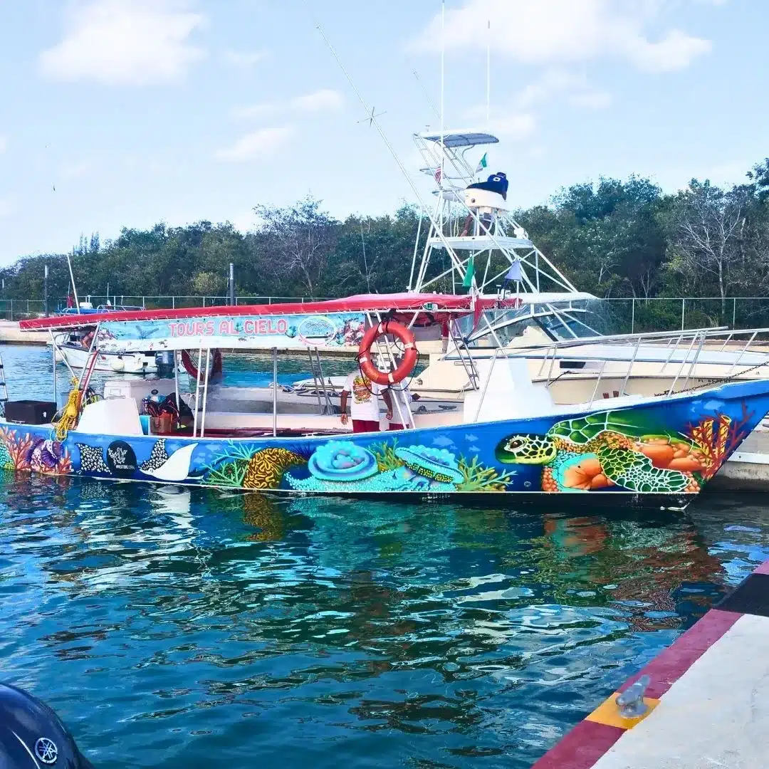 From The ship to the best shore excursions in Cozumel for cruisers. Snorkeling boat at Cozumel reef excursion