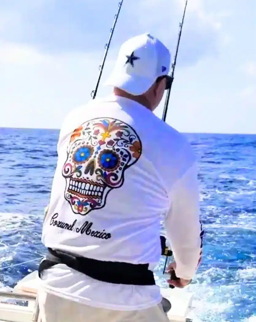 Man deep sea fishing during Cozumel’s 2025 tournament season