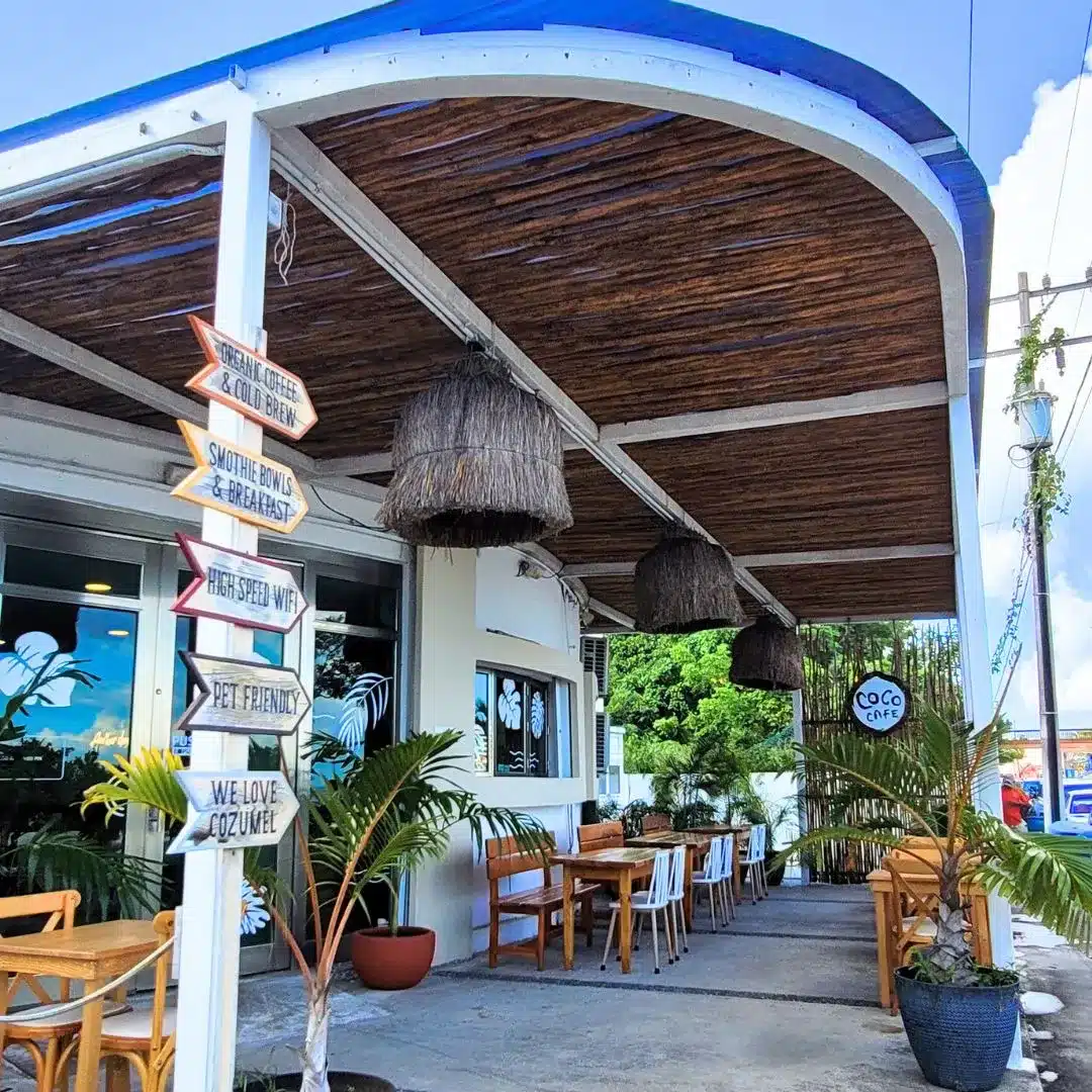 CoCo Café along walk from Puerta Maya to downtown